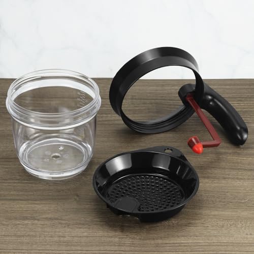 QWORK Fat Separator, 4 Cups / 1000 ml Grease Separator with Bottom Release - Soup Oil Separator Measuring Cup for Cooking