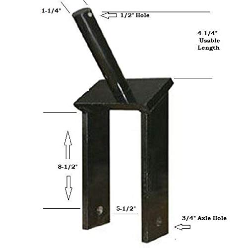 Tail Wheel Fork Yoke 1-1/4" Shaft w/ 3/4" Axle Hole & 4-1/4" Usable Length 63740
