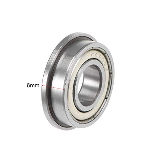 uxcell F6900ZZ Flanged Ball Bearing 10mmx22mmx6mm Double Shielded Chrome Steel Deep Groove Bearings 10pcs - size: 10x22x6mm