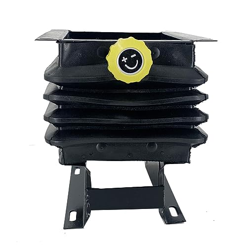 Tractor Suspension Seat, Adjustable Universal Replacement Seat W/Armrest W/Backrest, Compatible with Excavator Skid Loader Dozer (Black)