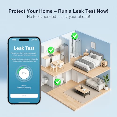 Frizzlife LP365 Smart Water Monitor and Automatic Shutoff - 0.01GPM Ultrasonic Micro Leak Detection, APP Wi-Fi Remote Control, Real-Time Flow/Temp Monitoring, NSF/ANSI 61 & 372 Certified, 1.25" and 1" - size: 1”&1.25”