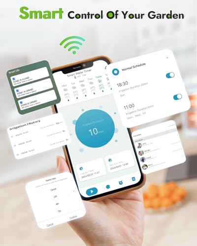Insoma WiFi Hose Timer - Brass Inlet & Outlet, Voice/App Control Sprinkler Timers with Rain Delay/Manual/Auto Mode, Smart Water Timer for Garden/Lawn/Yard Work with Alexa & Google Home, Energy Saving - size: 1 Zone-WiFi-Brass Value