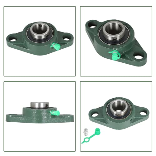 10Pcs UCFL205-16 Pillow Block Bearings 1 Inch Bore Mounted Pillow Block Bearings 2 Bolt, Self Alignment