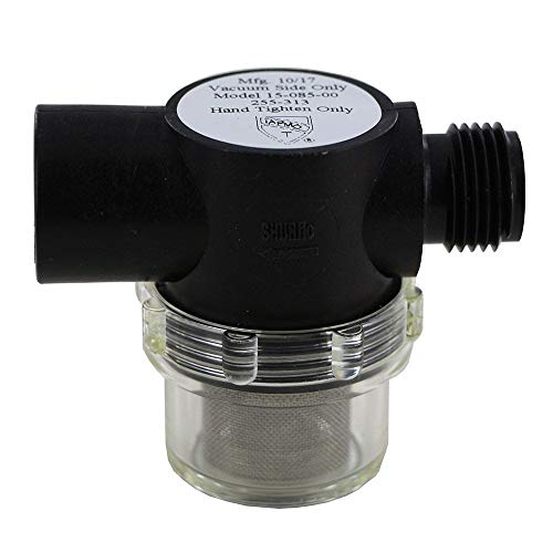 Shurflo 2088-394-144 Automatic-Demand 115 VAC Diaphragm Pump with Shurflo 255-313 Strainer (Bundle, 2 Items)