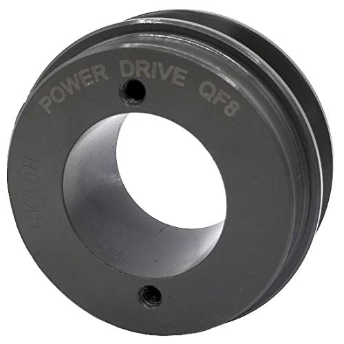 V-Groove Drive Pulley, 3'' Diameter, 1 5/8" Bore, Cast Iron