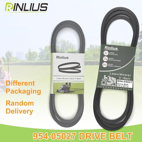 Mower Drive Belt 954-05027A for Craftsman Cub Cadet XT1-GT50 XT1-GT54 XT2-GX54 Troy-Bilt MTD 954-05027B 754-05027A 754-05027B Lawn Mowers(1/2" x 91") - size: 954-05027A