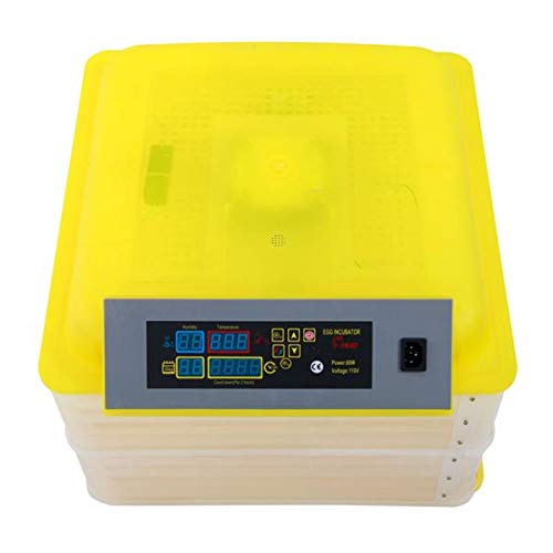 Digital Brooder Incubator Poultry Habitat Supplies Fully Automatic 96-Egg Chicken Duck Egg Incubator Thermostat for Hatching Poultry Goose Quail Bird (96 Egg)