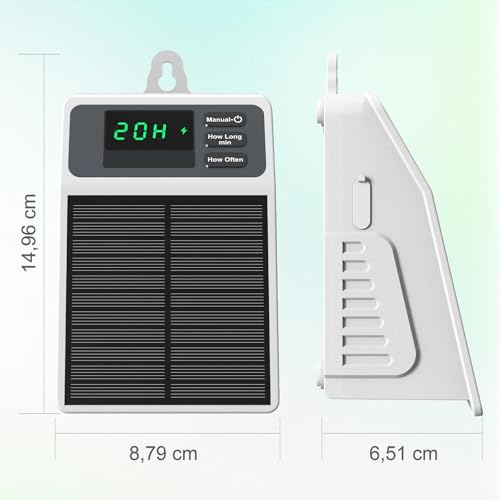 Uzoli Solar Drip Irrigation System, Auto Watering Kit for 10 Potted Plants