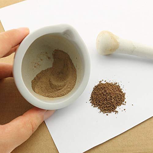 Mini Porcelain Mortar and Pestle 60ml Mixing Grinding Bowl Crusher Set, White
