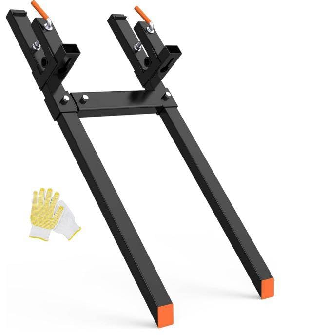 Jojoka 60" Clamp-on Pallet Forks with Stabilizer Bar, 2000 Lb Load Capacity - size: 60" - 2000 lbs