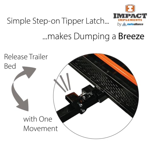Impact IMPLEMENTS® 1500lb ATV/UTV/Tractor Trailer with Solid Steel Floor, Aggressive Tires, & Pivoting Tongue. Great for Agricultural Use & Land Management. Designed in Trademarked in The USA! - size: 1500lb Steel Floor