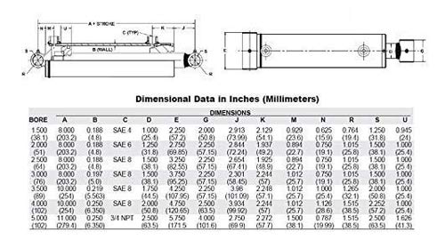 Chief WC Welded Cylinder (2.5 x 8 ASAE) - size: 2.5 x 8 ASAE