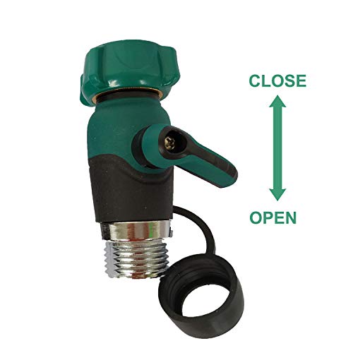 2 Pack Garden Hose Shut Off Valve 1 Way, Straight Garden Hose Splitter, Heavy Duty Zinc Alloy, 3/4-Inch Faucet/Hose Connector (UYG03#) - size: Set of 2