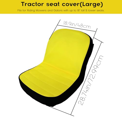 LP92334 Riding Lawn Mower Seat Cover, Compatible with John Deere Mower & Gator Seats (Up to 18" High) | Cushioned, Waterproof Oxford 300D Fabric with Storage Pouch, Replaces CPLP92334 - size: LP92334