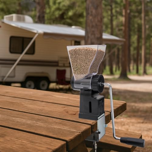 Kitchen Crop Grain Mill Wheat Flour Grinder, Stainless Steel Metal Burrs (The Grain Mill + The Motor) - size: The Grain Mill + The Motor
