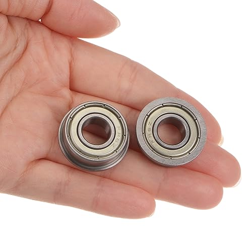 uxcell FR6ZZ Flanged Ball Bearing 3/8 x 7/8 x 9/32 inch Double Shielded Chrome Steel Flange Bearings, 4pcs - size: 3/8x7/8x9/32