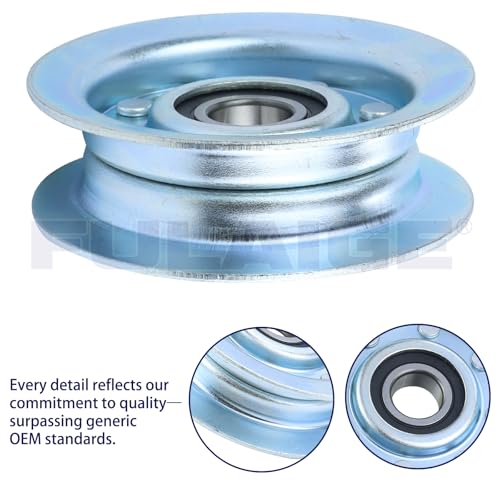 2 Pack GY22172 Idler Pulley for John Deere 42 48" Deck D140 L130 - color: JD4 2xGY22172