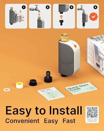 Smart Bluetooth Water Timer for Garden Hose, Heavy-Duty Brass Inlet Water Hose Timer Outdoor, Set & Forget Programmable Irrigation Controller with App, One-Button Manual Watering, IP65 Waterproof - color: Bluetooth
