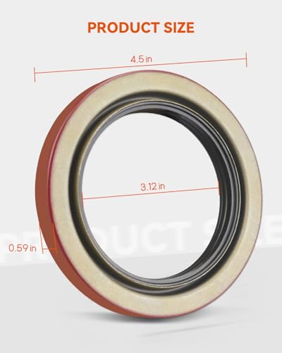 Oil Seal 010-056-00 Fit for Dexter 10K 12K 15K trailer axles, for AL-KO 10K-16K axles, Replace 568217 091023 ID 3.125" x OD 4.50" Trailer Axle Bearing Seal 4PCS - size: 4PCS