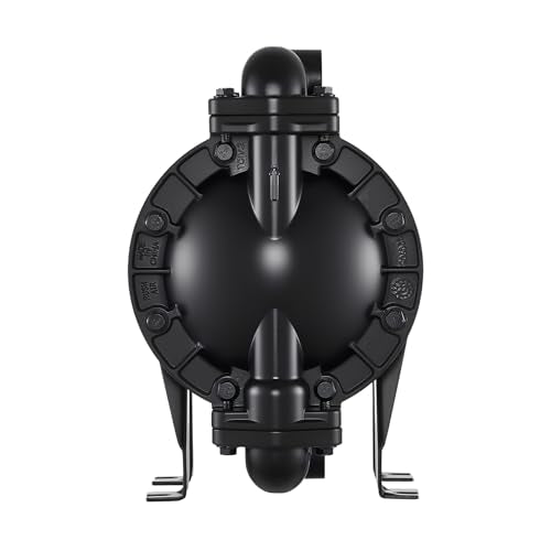VEVOR Air Operated Double Diaphragm Pump, 35 GPM, 1 inch Inlet & Outlet Pneumatic Waste Oil Transfer Pump, Max 114 PSI, Aluminum Alloy Body, Air-Operated for Diesel, Grease, Kerosene, Gasoline & Oil - style: 1inch 35GPM Aluminum Alloy