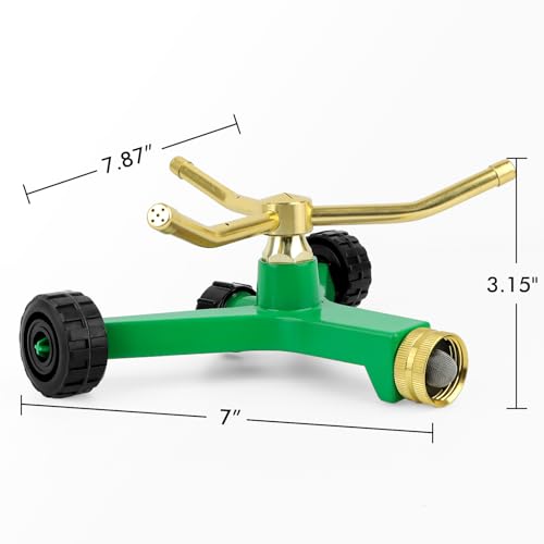 RESTMO 3-Arm Metal Sprinkler with Wheel Base