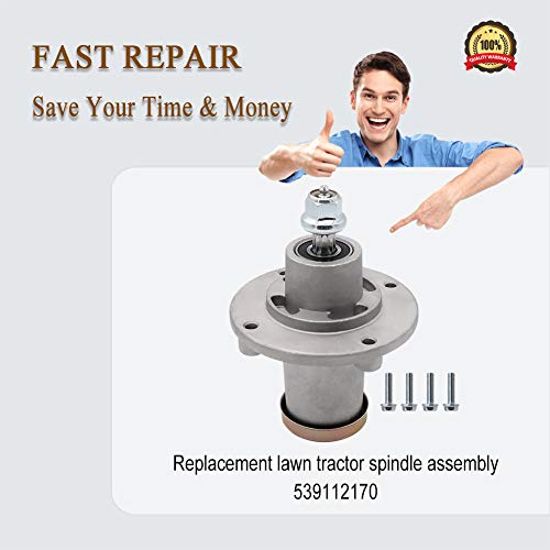 prime&swift 539112170 Lawn Mower Spindle fit for Husqvarna 539112170 Mandrel Deck Assembly Replace EZ5221 EZ5226 EZ5224 EZ5224BF MZ52 MZ5225ZT-966690501 MZ6128ZT-966613101 YT42DXLS-96043020400