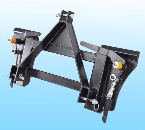 Suitable for Skid Steer 3 Point Quick Tach Adapter for Category 1, Universal Convert 3-Point Hitch Attach Conversion Skid Steer Attachments