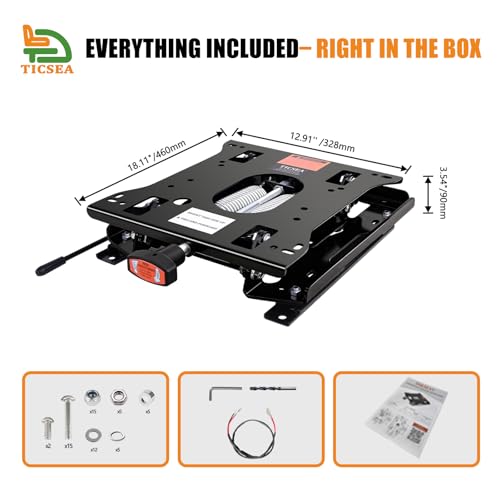 Low Profile Seat Suspension Kit - Compatible with Gravely,Ariens Zero-Turn Mowers with Weight Adjustment & Smooth Slide Rails- Same Day Shipping