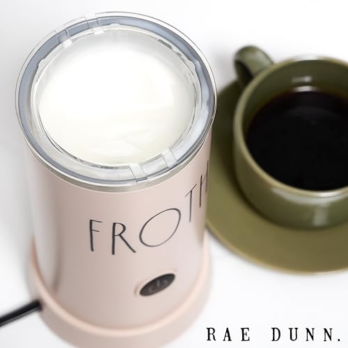 Rae Dunn Electric Milk Frother Steamer -Stylish Automatic Milk Steamer and Frother, Milk Warmer, Hot and Cold Foam Maker for Coffee, Latte, Cappuccino, Macchiato - 550 Watt (Blush) - color: Blush
