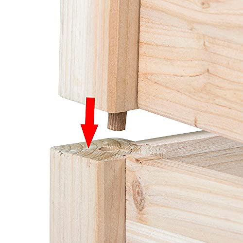 Yaheetech 3 Tier 47 x 47 x 22in Raised Garden Bed Horticulture Outdoor Elevated Flower Box Tiered Garden Bed Wooden Vegetables Growing Planter for Backyard/Patio/Gardener - color: Natural Wood