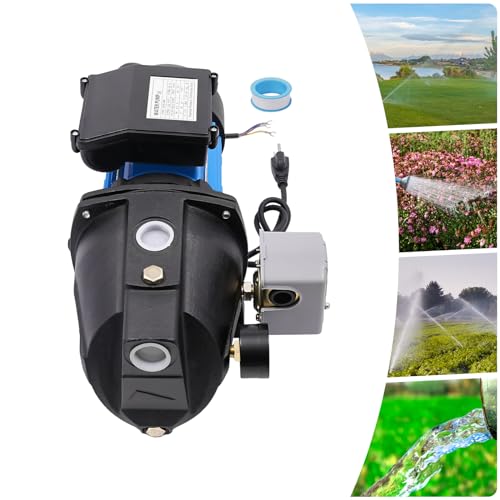 Shallow Well Pump, 110V Portable Electric Water Pump Stainless Steel Water Transfer Pump Garden Jet Pump Versatile Sprinkler Booster Pump for Gardening, Farms, Industrial Water (0.55KW 0.75HP) - style: 0.55KW 0.75HP