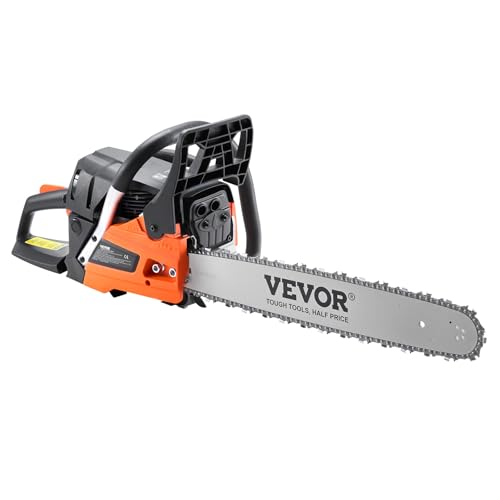 VEVOR Gas Chainsaw 58CC 2-Cycle 20 Inch 3.22HP Gasoline Powered Chainsaw - size: 58CC-20inch