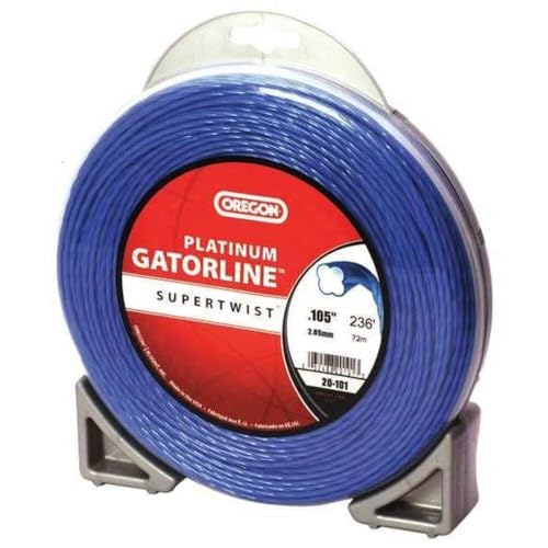 Oregon Platinum Gatorline 095 Trimmer Line Heavy Duty, .095" x 291-Foot | Professional Twisted Weed Wacker String for Gas and Electric Grass Trimmer and Brushcutters, Fits Most Standard Models - size: .095" x 289 ft