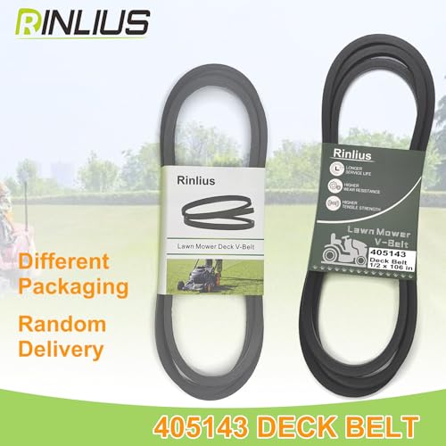 Mower Deck Belt 405143 for Craftsman Husqvarna Poulan AYP 532405143 584453101 532 40 51-43 46 inch Deck Lawn Mowers(1/2" x 106") - size: 532405143