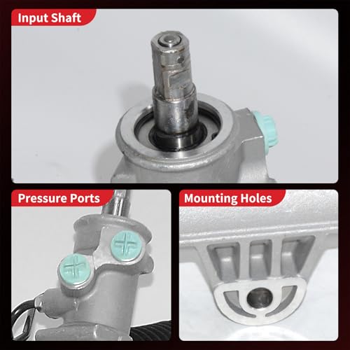 PHOBOOS Hydraulic Power Steering Rack and Pinion Assembly Compatible with Buick Century 1997-2005, LaCrosse 2005-2009 & Chevrolet Impala 2000-2011 & Pontiac Grand Prix 1997-2008, New Unit, Ref. 22-186 - size: 22-186