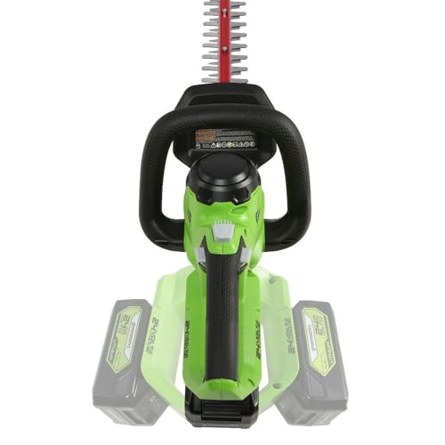 Greenworks 24V 22" Cordless Laser Cut Hedge Trimmer, 4.0Ah USB Battery and Charger Included - size: 22 in, style: With 4Ah Battery