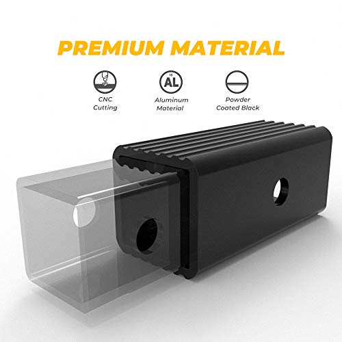 BougeRV 2-1/2" to 2" Trailer Hitch Adapter Insert Sleeve Receiver Converter | Makes Bike Rack & Cargo Carrier Fit Rear Hitch Converter, Fits 5/8" Hitch Lock Pin, 2.5 Inch to 2 Inch Hitch Reducer - size: 2.5'' to 2''