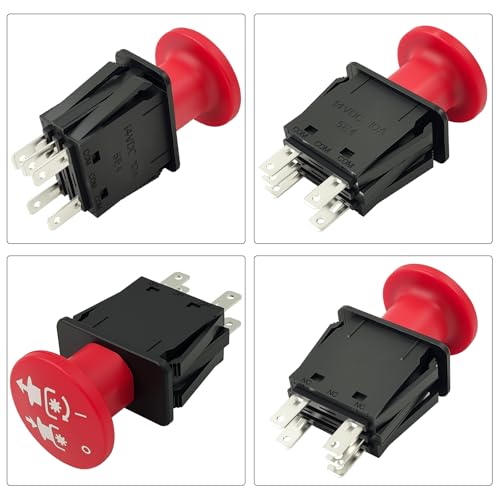 01545600 Mower Clutch PTO Switch, 5 Terminals, Upgrade Blade Clutch Switch Fit for Gravely/Ariens/ProMaster PM100 EZR 1540 1542 1648 1740 1742 1842 2048 Series - color: 01545600