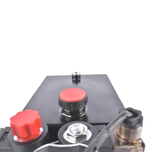 4 Quart Hydraulic Power Unit 1.6-3.0KW Power, 12V DC Electric Hydraulic Power Double Acting Power-Up Supply Unit Trailer Pump Replacement for Dump Truck Car Lifts 6 Port 3200PSI Vahaha