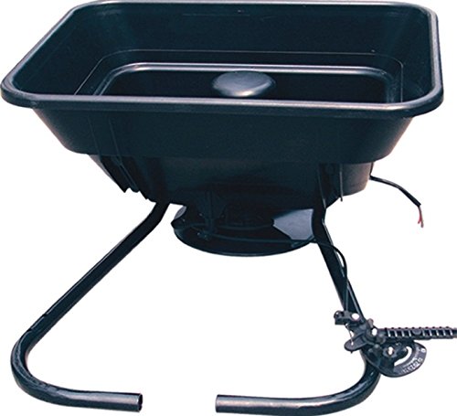 Field Tuff 12V 80 Pound Capacity Broadcast Seed & Fertilizer Spreader with Back or Front Mounting and Rain Protector for ATV, UTV, or Utility Tractor - size: 80 lb Capacity