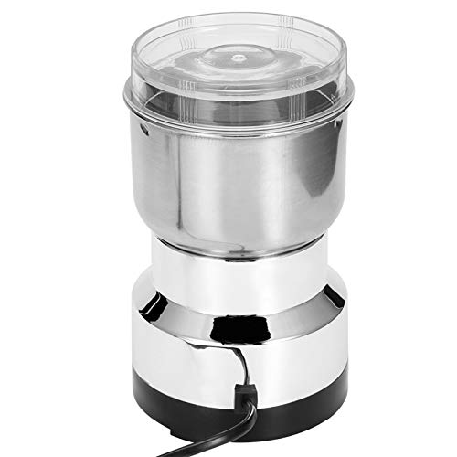 Grain Grinder, Mill Stainless Steel Powder Grinder Machine Coffee Nut Grain Crusher Mill Blender Kitchen Tool For Dry Grains Coffee Rice Corn PepperUs Plug 110V