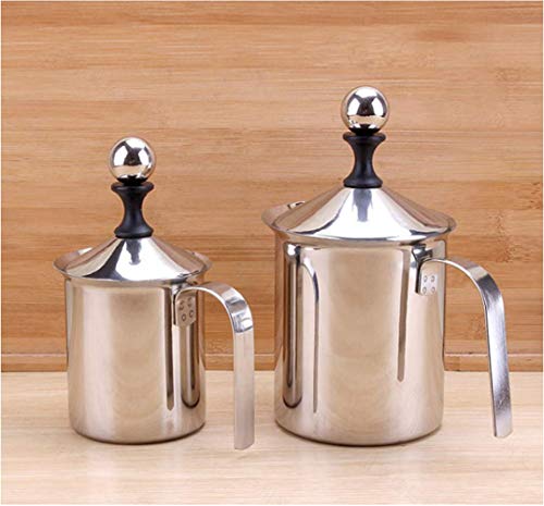 Manual Stainless Steel Whipped Cream Dispenser - Handheld DIY Whipper Maker - Perfect for Gift, With Lid - color: Stainless-800ml