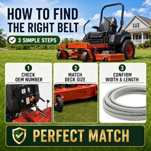 119-8820 Deck Belt 1/2"x141.5" Replacement for Toro Exmark Aramid Cord - size: 119-8820