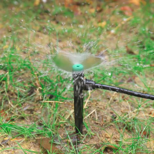 HUISUYTON 50pcs Drip Irrigation Emitters Sprayer for 1/4" Irrigation Tubing - size: 50Pcs Sprayers