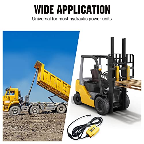 3 Wire Dump Trailer Remote Control Switch for 12V DC Single Acting Hydraulic Pump Power Supply Unit Dump Trailer Fit for Lift Unloading