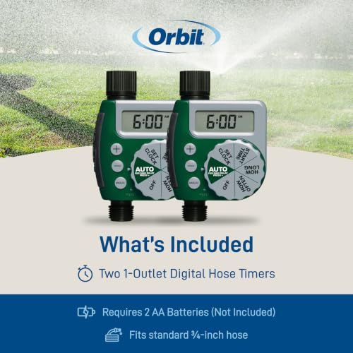 Orbit 62067 Programmable Digital Hose Watering Timer, 1 Outlet (Pack of 20) - size: 1 Outlet (Pack of 20)