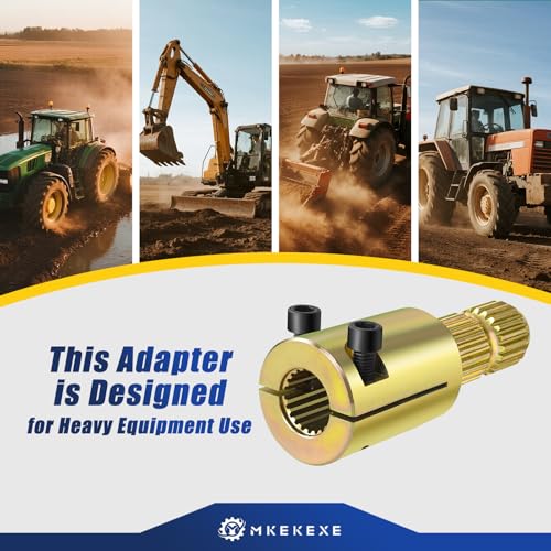 New Heavy Duty PTO Extender Adapter for Tractor PTO Shaft Extension, Universal Female 1 3/8" & 21 Spline, Male 1 3/4" & 20 Spline, PTO Adaptor with Clamp Bolt 125 HP