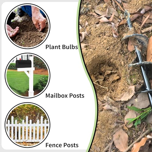 TCBWFY Garden Auger Drill Bit for Planting 1.6"x16.5"and 3.5"x16",Heavy Duty Bulb Planter Tool for Digging Holes,Compatible with 3/8" Hex Drive Drill - size: 1.6"x16.5"+3.5"x16"