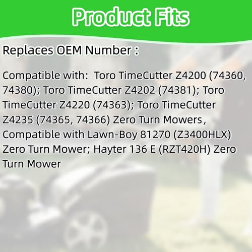 110-6871 Premium Mower Deck Belt 1/2"x 112.10", Compatible with Toro TimeCutter 42 Inch Z4200 74360 Z4235 & LawnBoy 81270 Z3400HLX, Replace for OEM 1106871 81270 - size: 110-6871