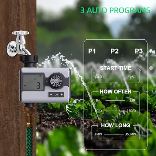 Garden Sprinkler Water Timer Manual Automatic System Irrigation1 Outlet - style: 1 outlet